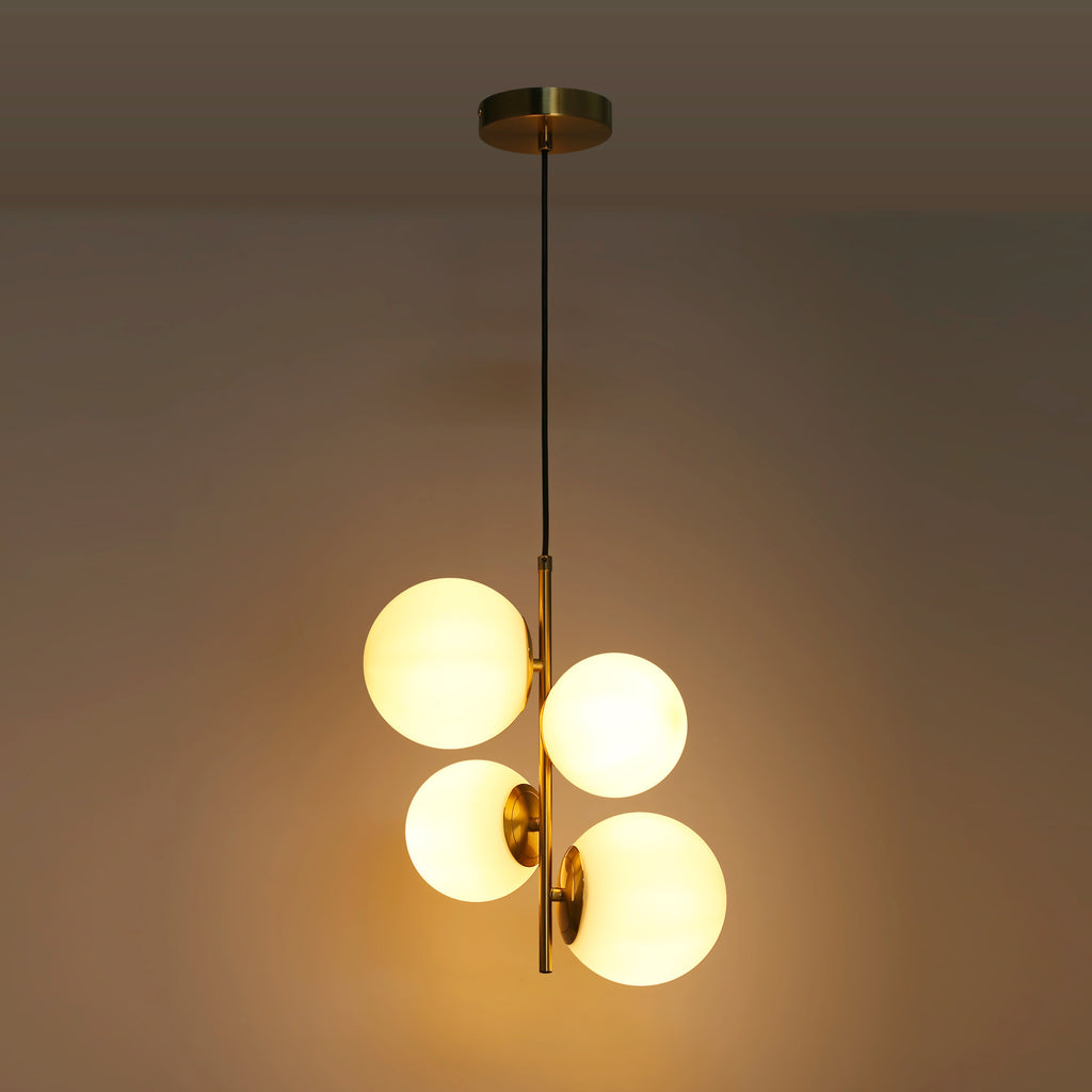 Lámpara colgante bola cristal "TANNA" - E27 - Ø 15cm