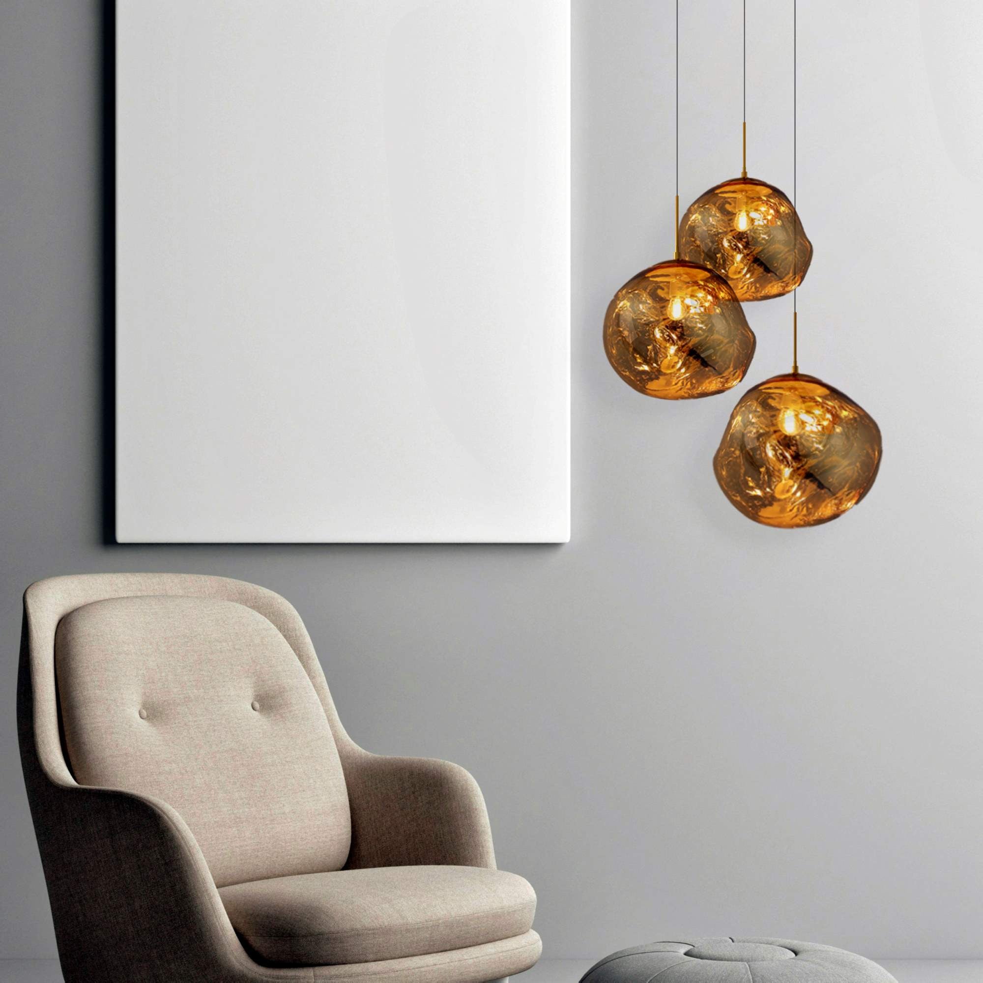 Lámpara colgante cristal triple "KADNIS" - 3 x E27