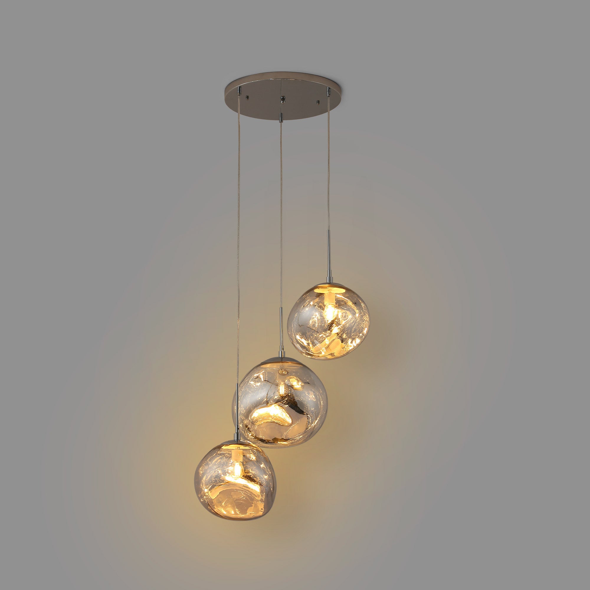 Lámpara colgante cristal triple "KADNIS" - 3 x E27