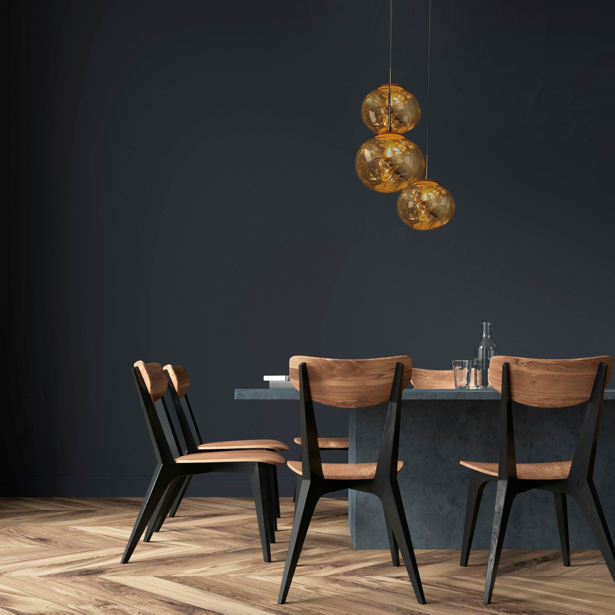 Lámpara colgante cristal triple "KADNIS" - 3 x E27