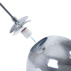 Lámpara colgante cristal triple "KADNIS" - 3 x E27