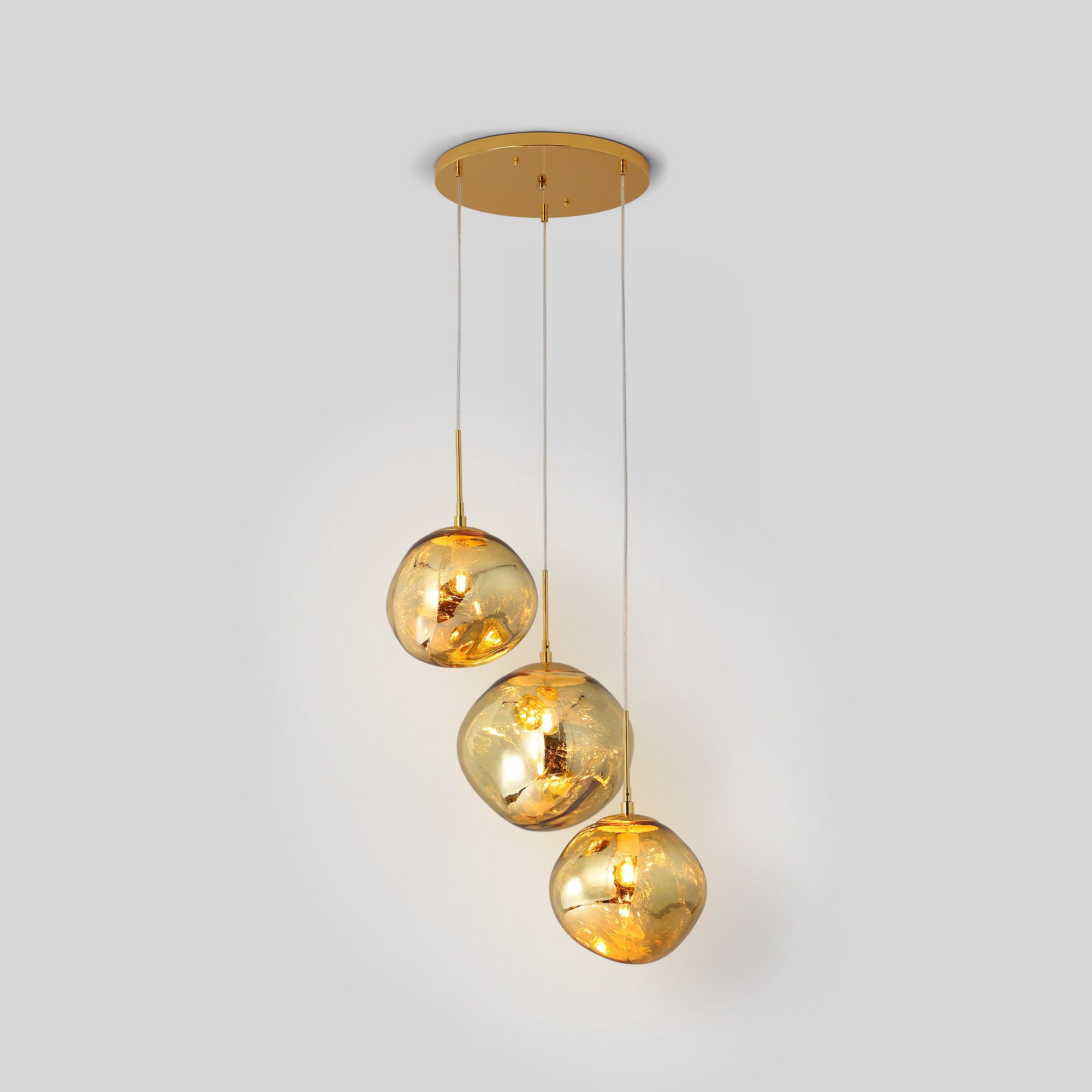 Lámpara colgante cristal triple "KADNIS" - 3 x E27