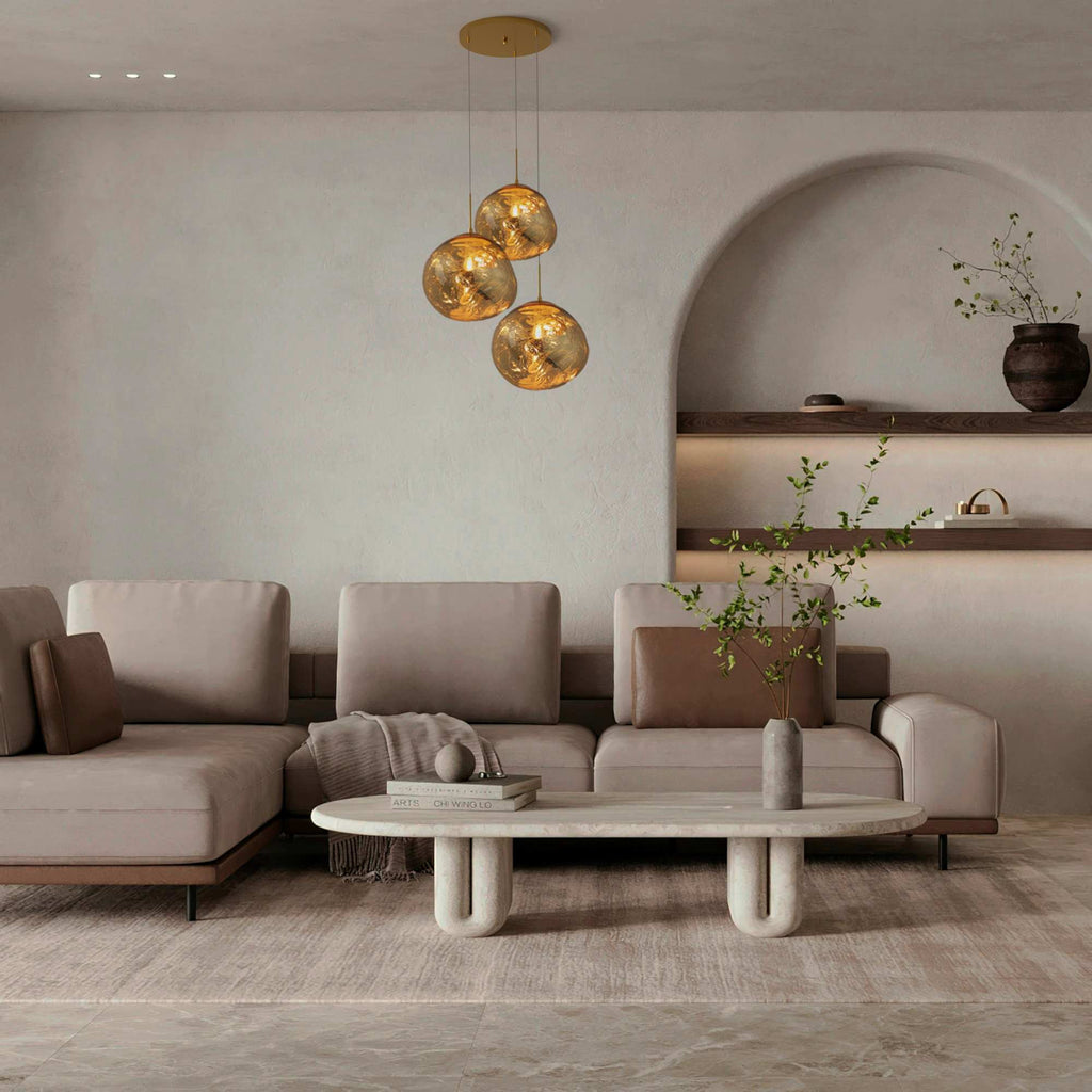 Lámpara colgante cristal triple "KADNIS" - 3 x E27