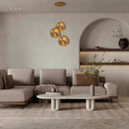 Lámpara colgante cristal triple "KADNIS" - 3 x E27