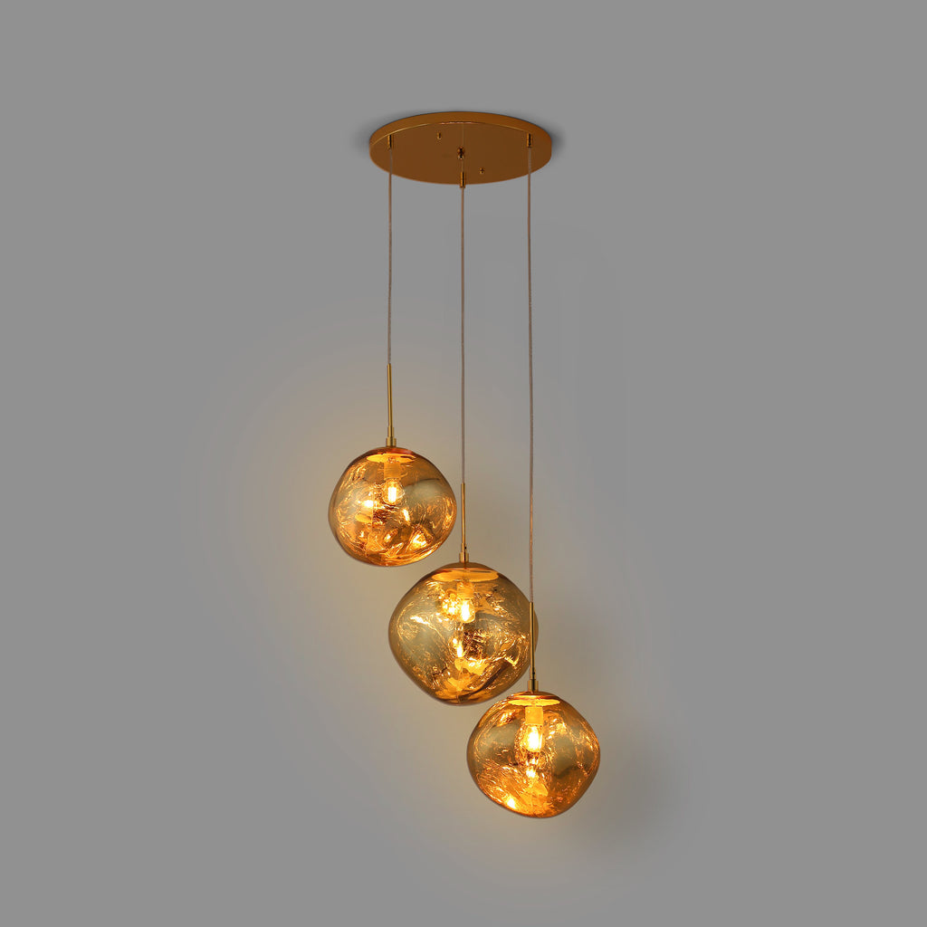 Lámpara colgante cristal triple "KADNIS" - 3 x E27