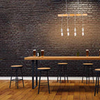 Lámpara colgante vintage madera "Otto" - 4 x E27