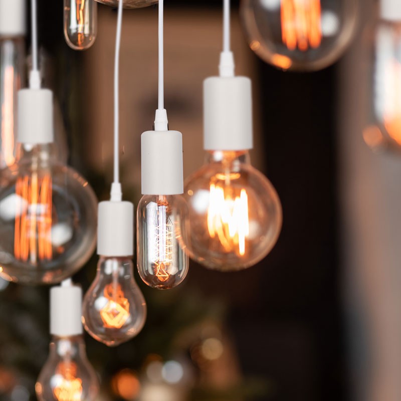 Lámpara colgante vintage madera "Otto" - 4 x E27