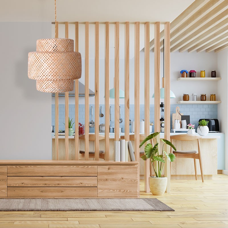 Lámpara colgante de mimbre "Onna"