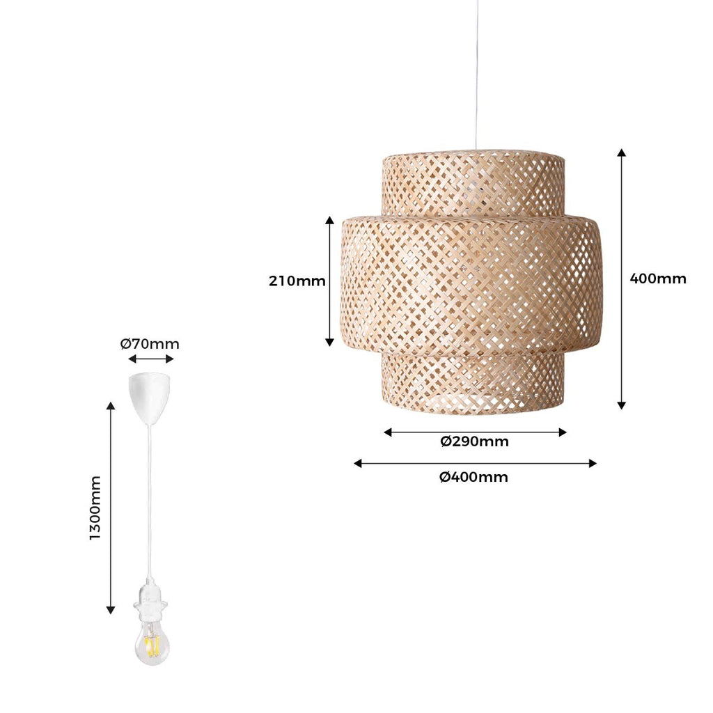 Lámpara colgante de mimbre "Onna"