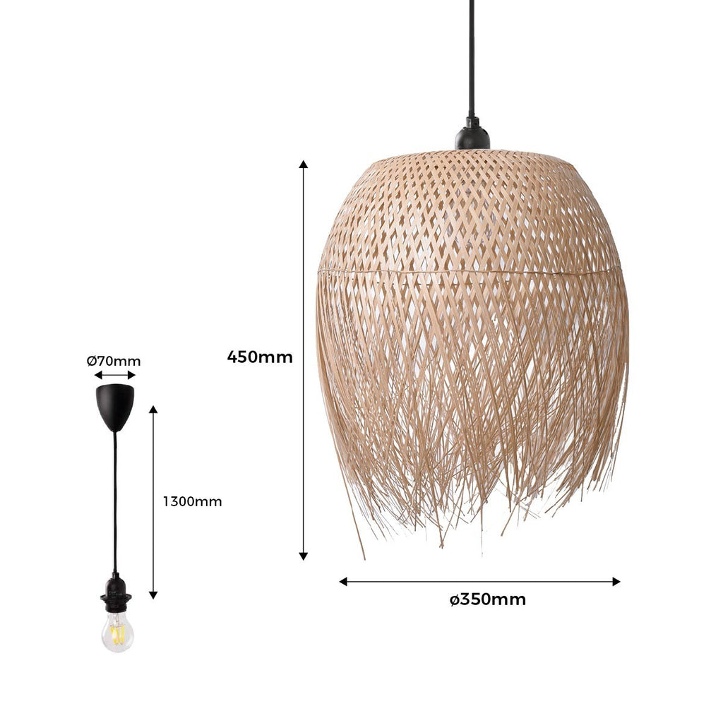 Lámpara colgante de ratán "JAVA"