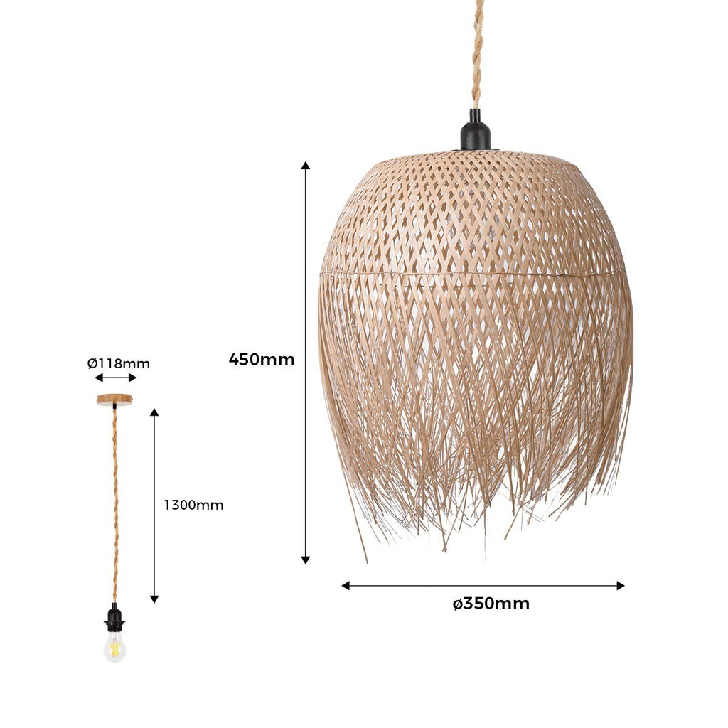 Lámpara colgante de ratán "JAVA"