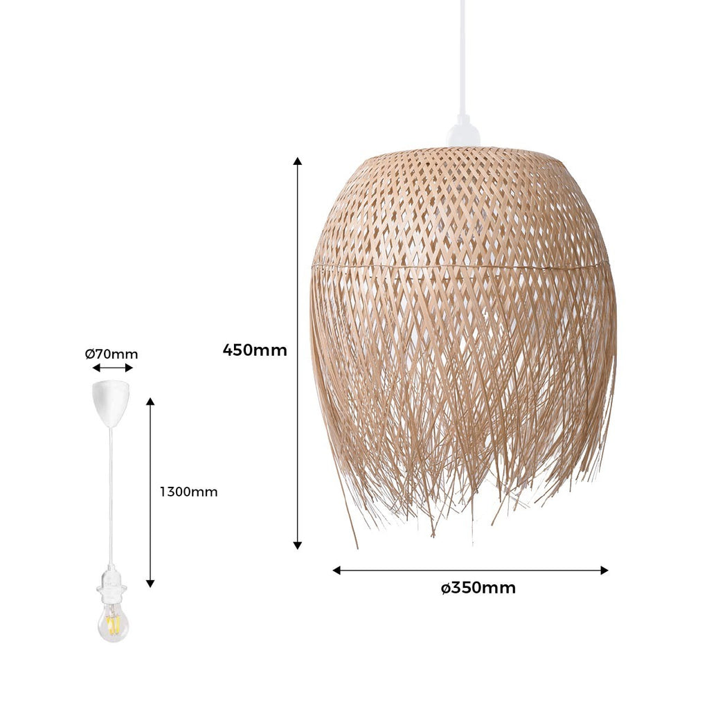 Lámpara colgante de ratán "JAVA"
