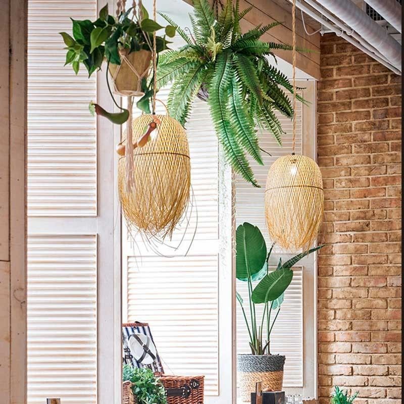 Lámpara colgante de ratán "JAVA"