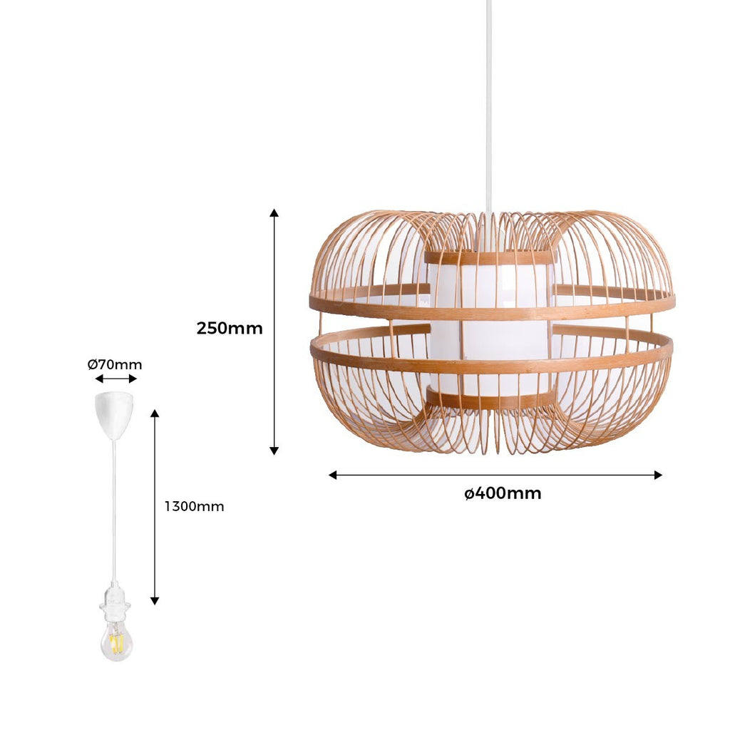 Lámpara colgante japonesa de bambú "KAIZEN"