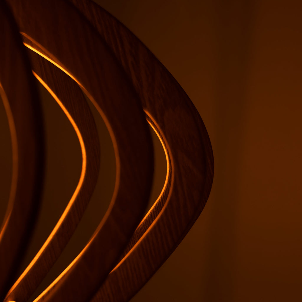 Lámpara colgante madera "Pili" - Ø 48cm - 1 x E27