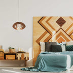 Lámpara colgante madera "Pili" - Ø 48cm - 1 x E27