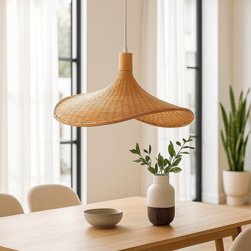 Lámpara colgante  de mimbre "Bellas"