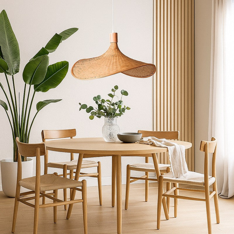 Lámpara colgante  de mimbre "Bellas"