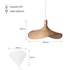 Lámpara colgante  de mimbre "Bellas"