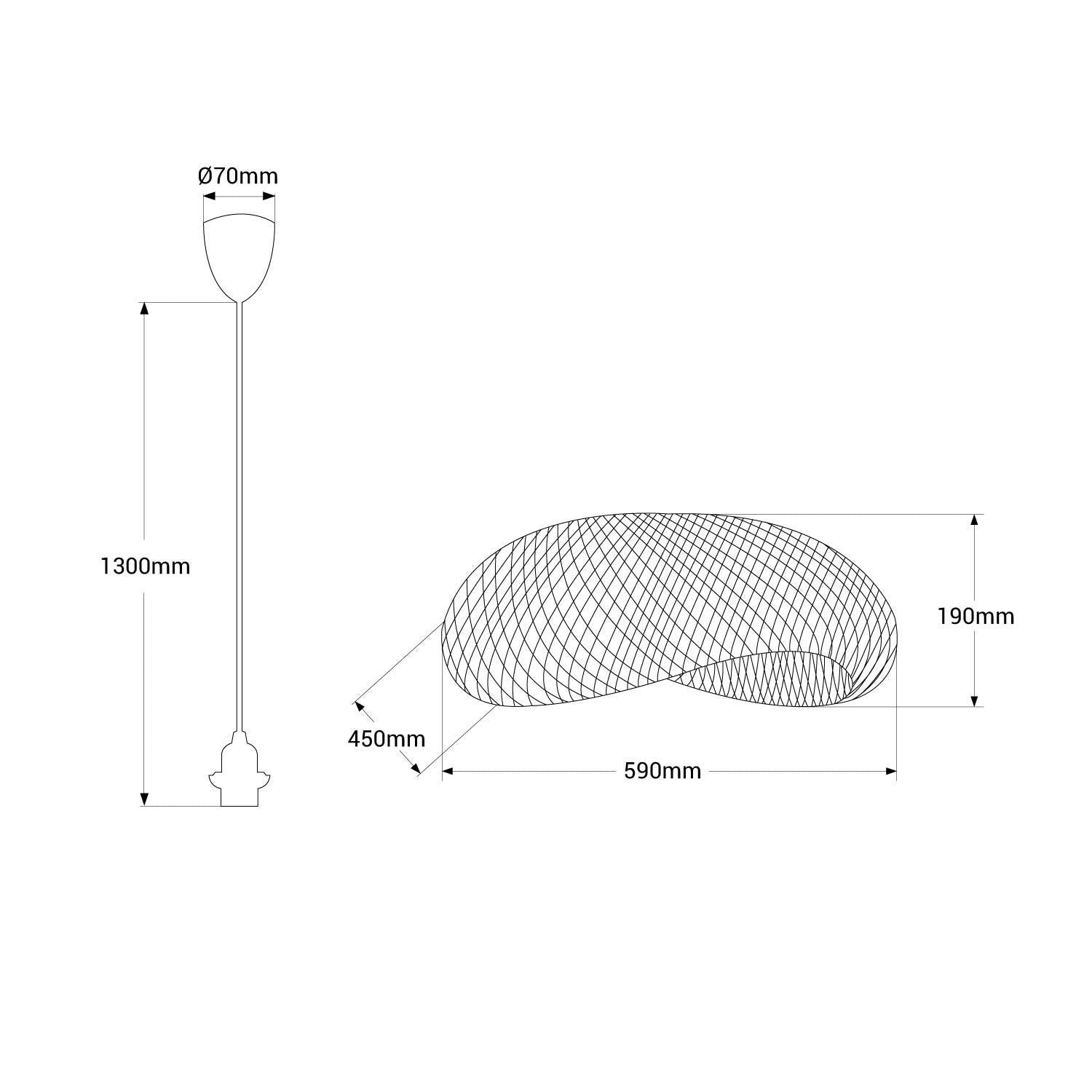 Lámpara colgante mimbre "Vimet Lite"