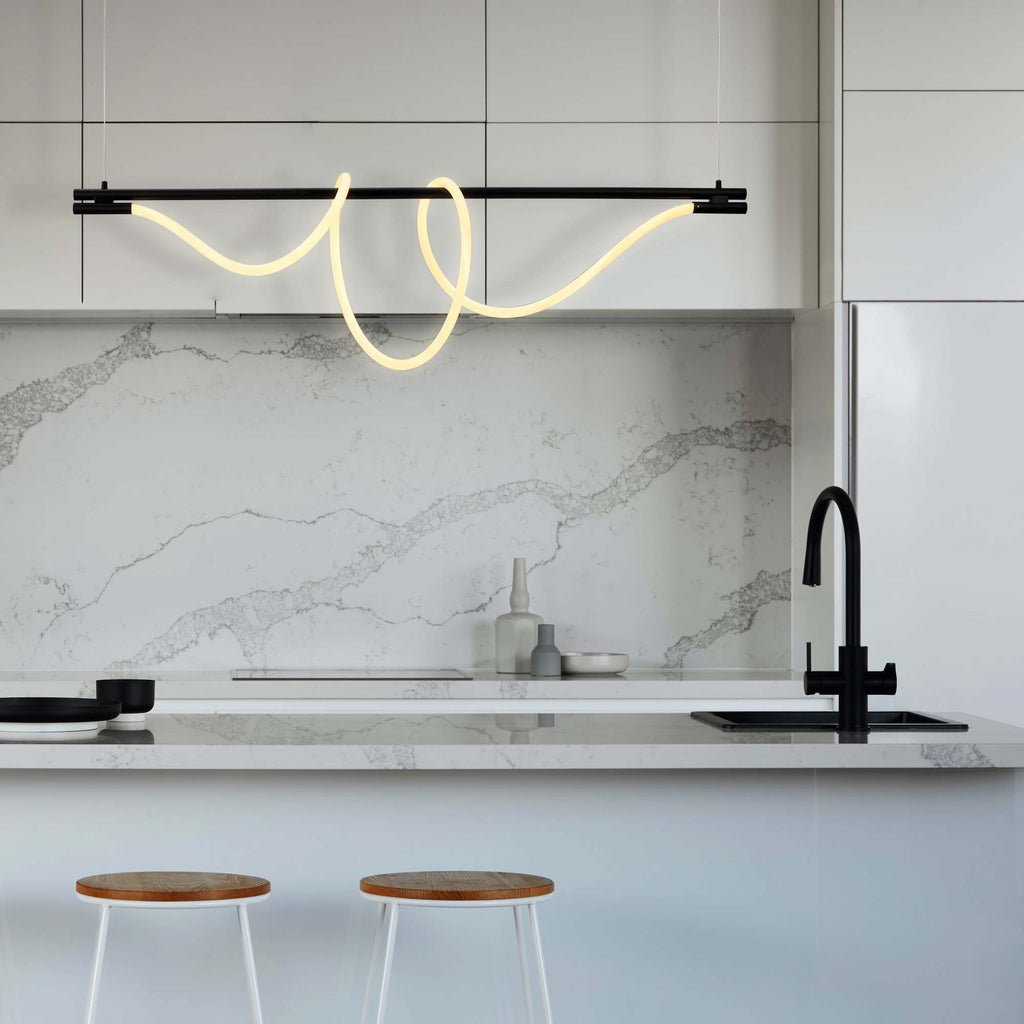 Lámpara colgante moderna neón ondulante "Corda" - 360º - 45W - 3000K