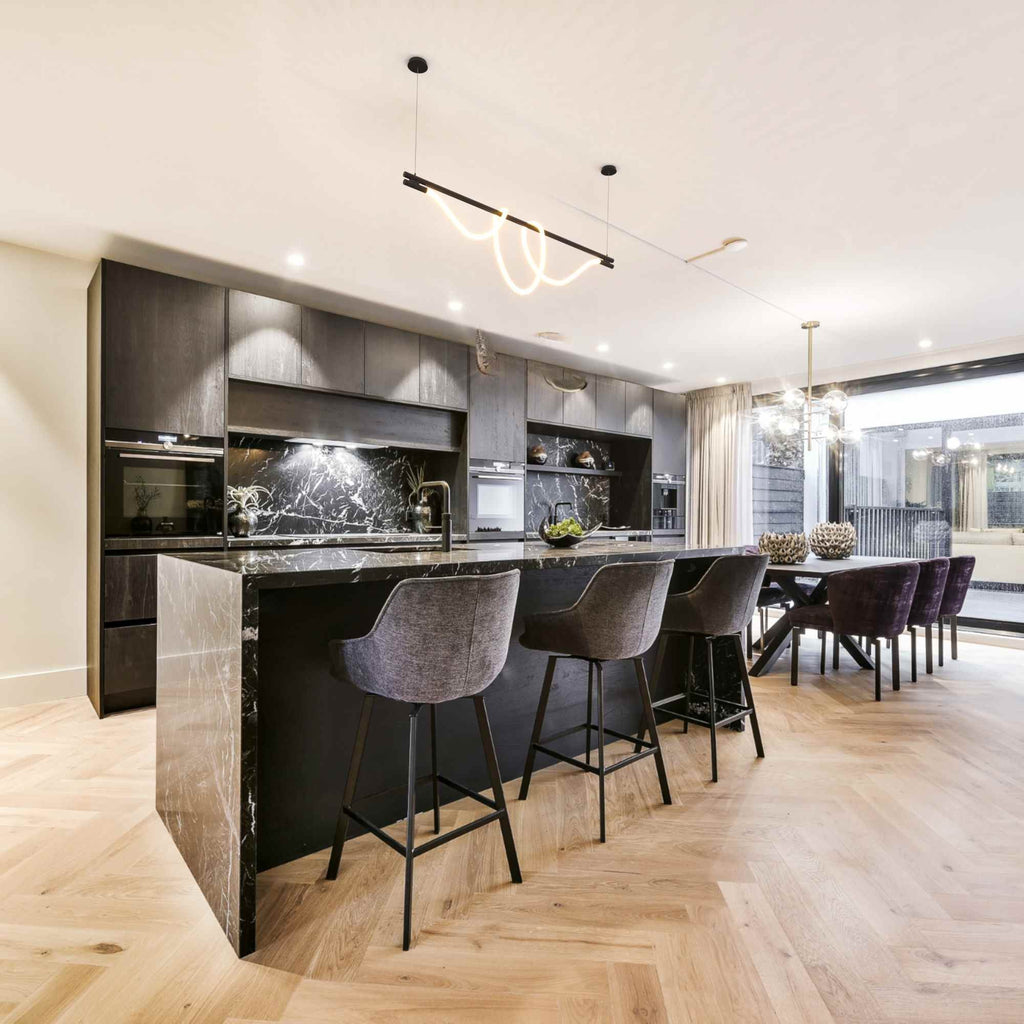 Lámpara colgante moderna neón ondulante "Corda" - 360º - 45W - 3000K