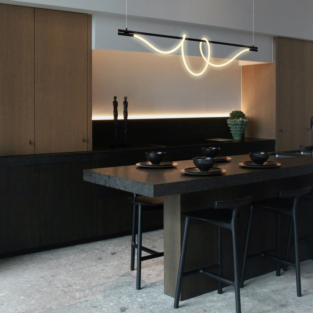 Lámpara colgante moderna neón ondulante "Corda" - 360º - 45W - 3000K