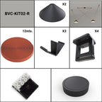 Lámpara cono configurable "Axia 2" - KIT 2 lámparas plato 12W + cinta textil eléctrica + accesorios