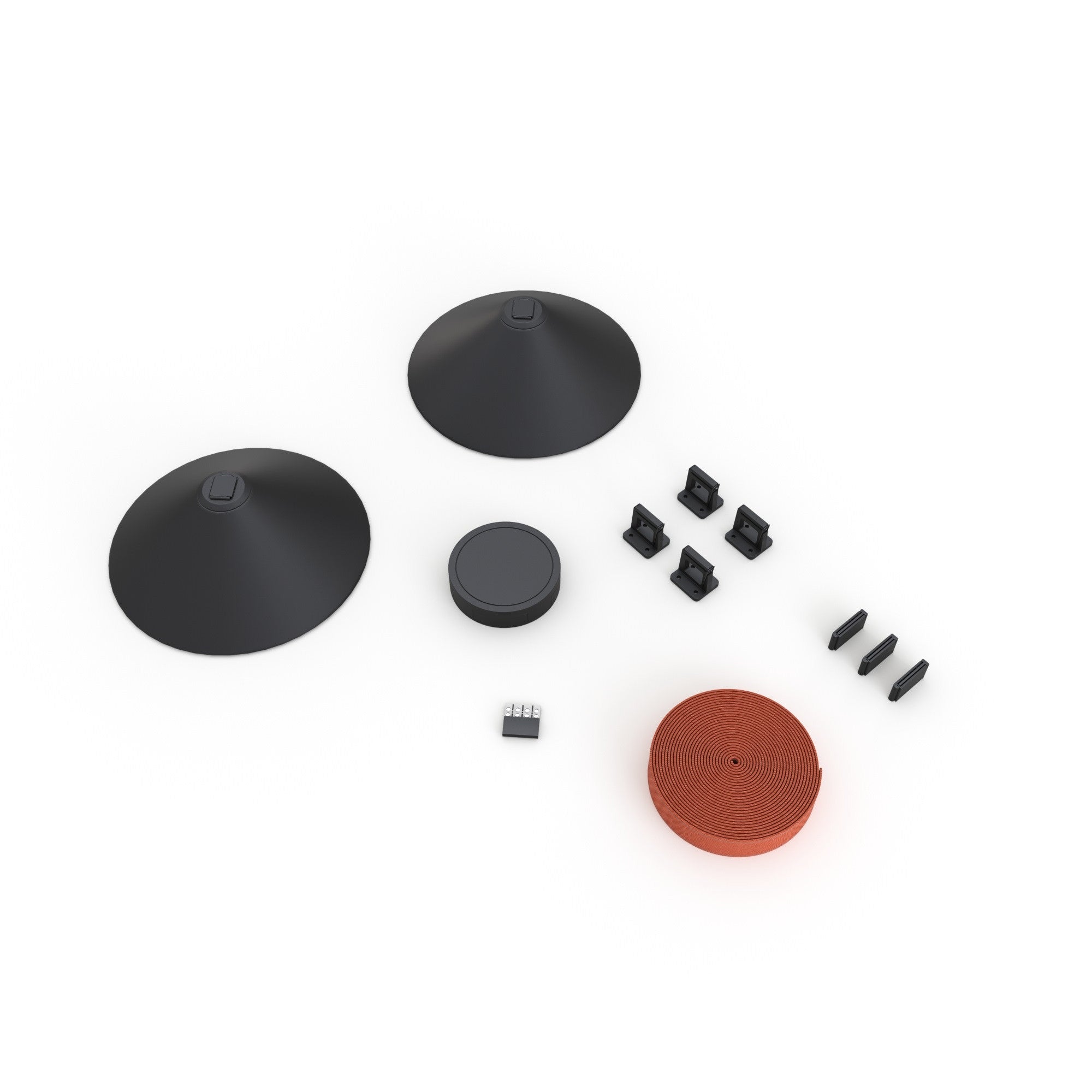 Lámpara cono configurable "Axia 2" - KIT 2 lámparas plato 12W + cinta textil eléctrica + accesorios