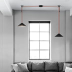 Lámpara cono configurable "Axia 2" - KIT 2 lámparas plato 12W + cinta textil eléctrica + accesorios