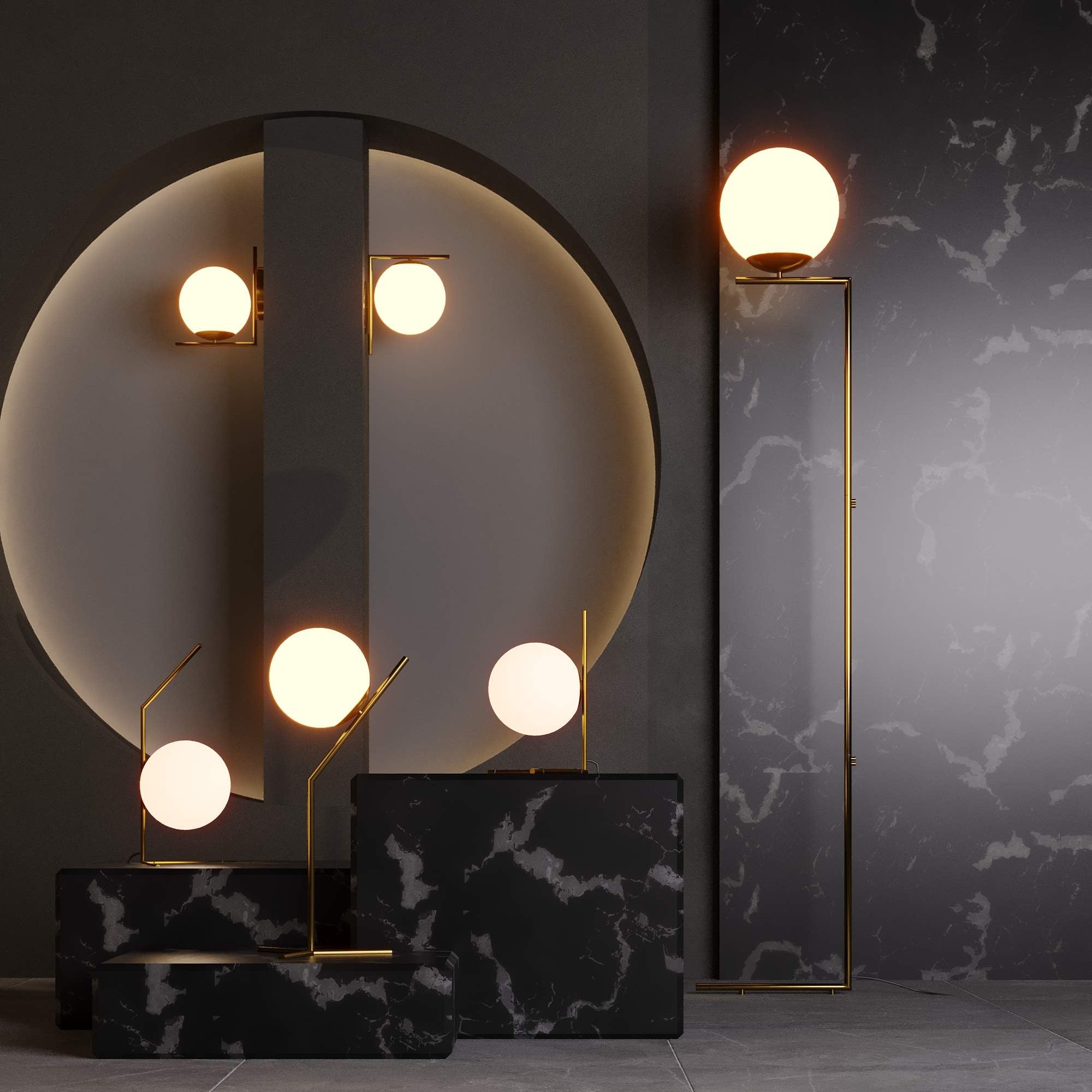 Lámpara de mesa bola cristal "RIPPER" - E27 - Ø 15cm