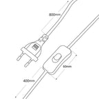 Lámpara de mesa bola cristal "RIPPER" - E27 - Ø 15cm