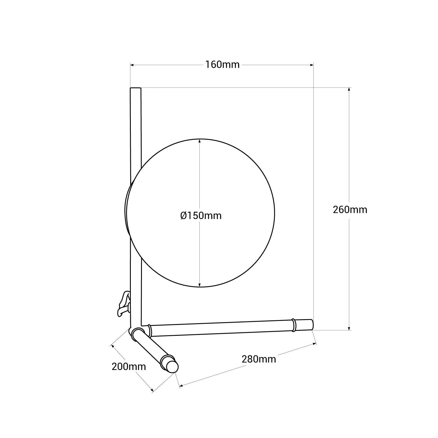 Lámpara de mesa bola cristal "RIPPER" - E27 - Ø 15cm