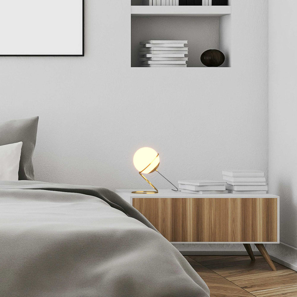 Lámpara de mesa bola cristal "Ruth"