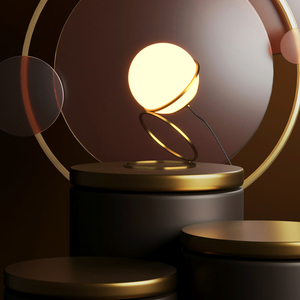 Lámpara de mesa bola cristal "Ruth"