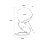 Lámpara de mesa bola cristal "Ruth"