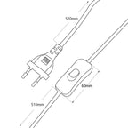 Lámpara de mesa bola cristal "Ruth"