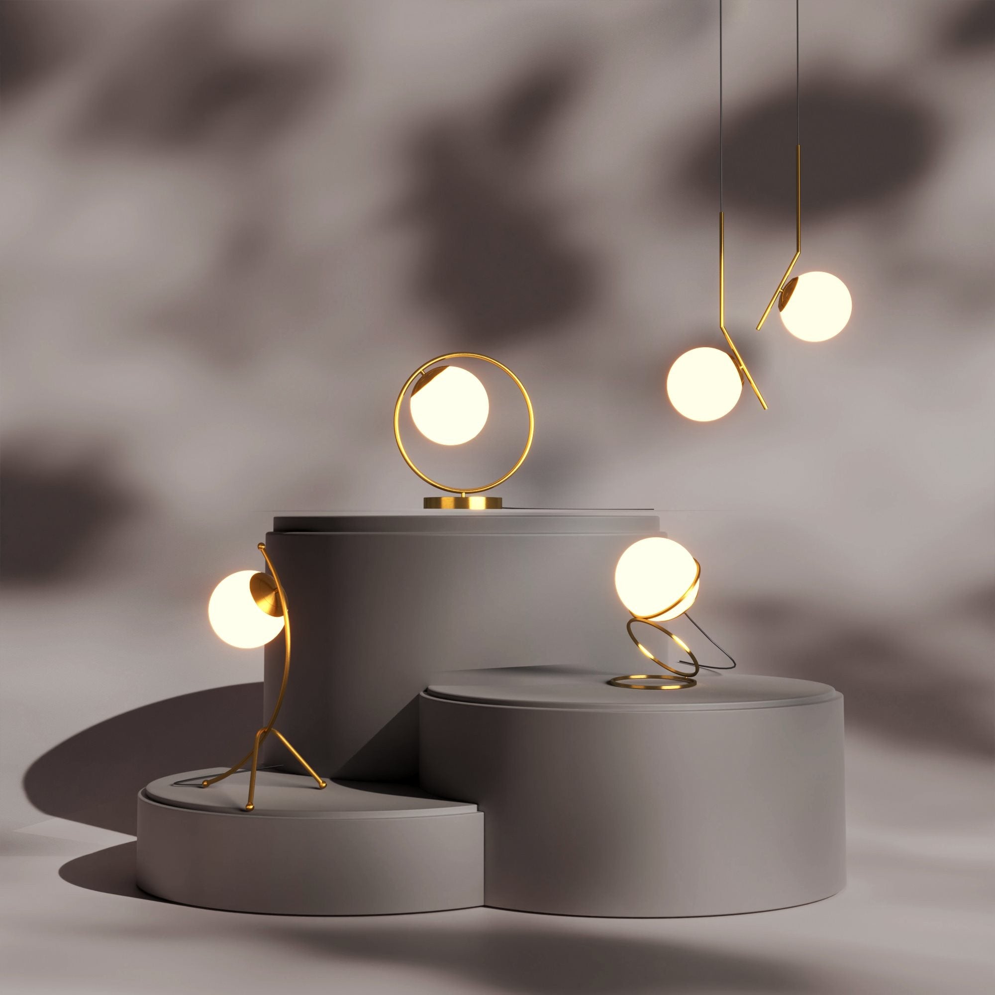 Lámpara de mesa bola cristal "Ruth"