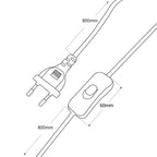 Lámpara de mesa de diseño "Megan" - 19 x 32 cm