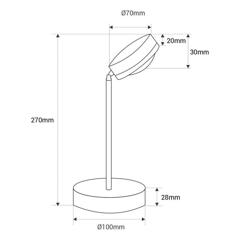 Lámpara de mesa "FLIC" 5W- Efecto atardecer - Sunset Lamp