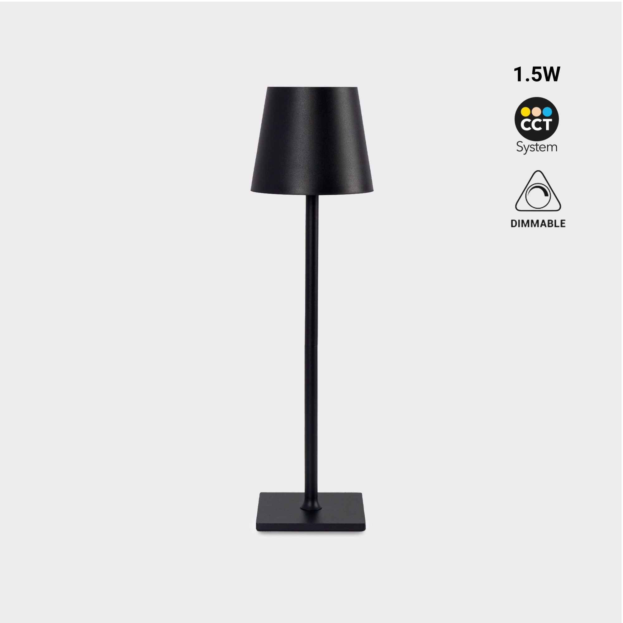 Lámpara de mesa portátil LED CCT "Laura" - 1,5W - Táctil - Intensidad regulable