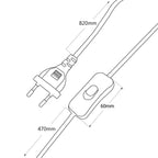 Lámpara de mesa de mimbre y madera "Ruka" - E27