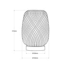 Lámpara de mesa de mimbre y madera "Ruka" - E27