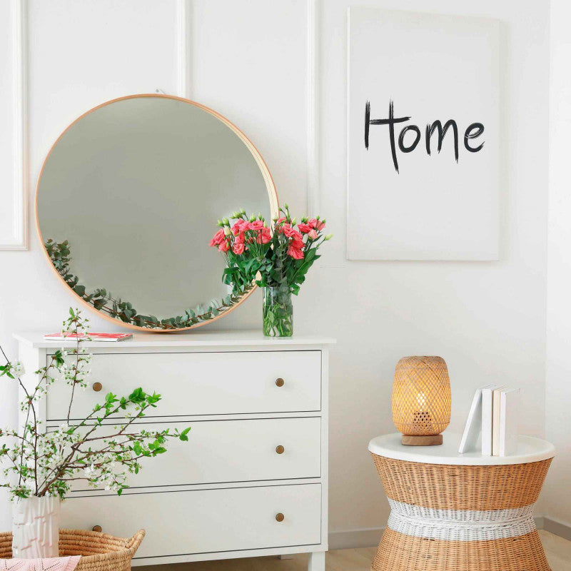 Lámpara de mesa de mimbre y madera "Ruka" - E27