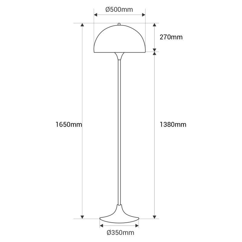 Lámpara de pie de diseño "PALM" - 3 x E27