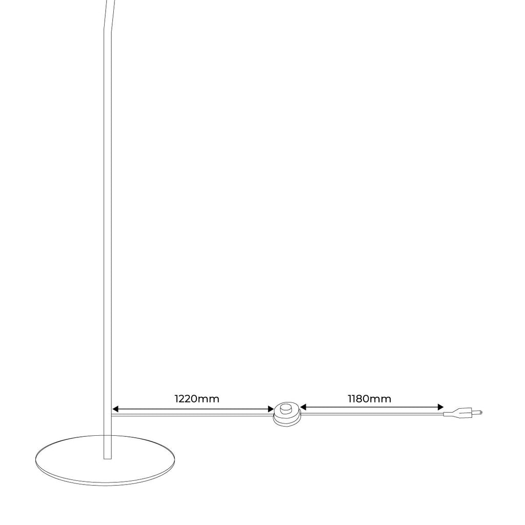 Lámpara de pie en mimbre "NIKKO"