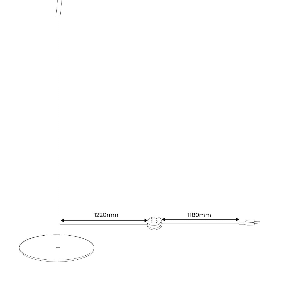 Lámpara de pie en mimbre "NIKKO"