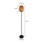 Lámpara de pie en mimbre "NIKKO"