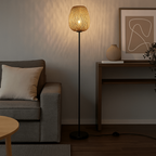 Lámpara de pie en mimbre "NIKKO"