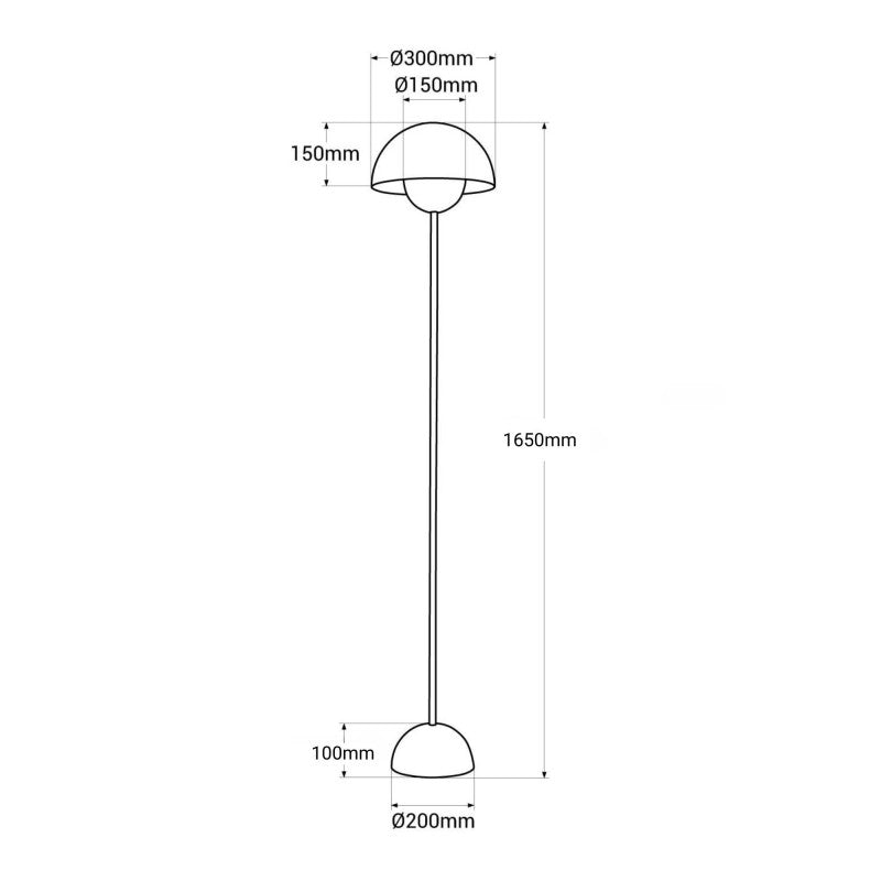 Lámpara de pie diseño vintage "Mia" - E27